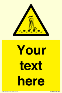 Custom warning artificial waterfall